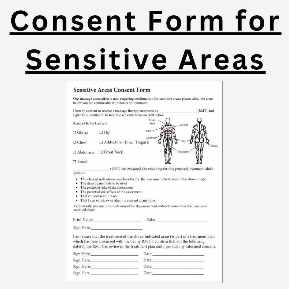 
                  
                    Consent Form for Sensitive Areas ( Massage Therapist - RMT )
                  
                