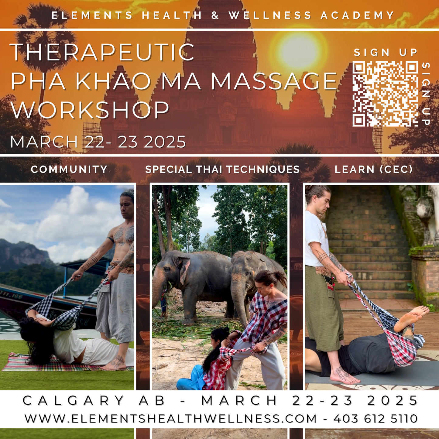 Therapeutic Pha Khao Ma Stretch Massage In Person Workshop - Calgary, AB March 22-23, 2025